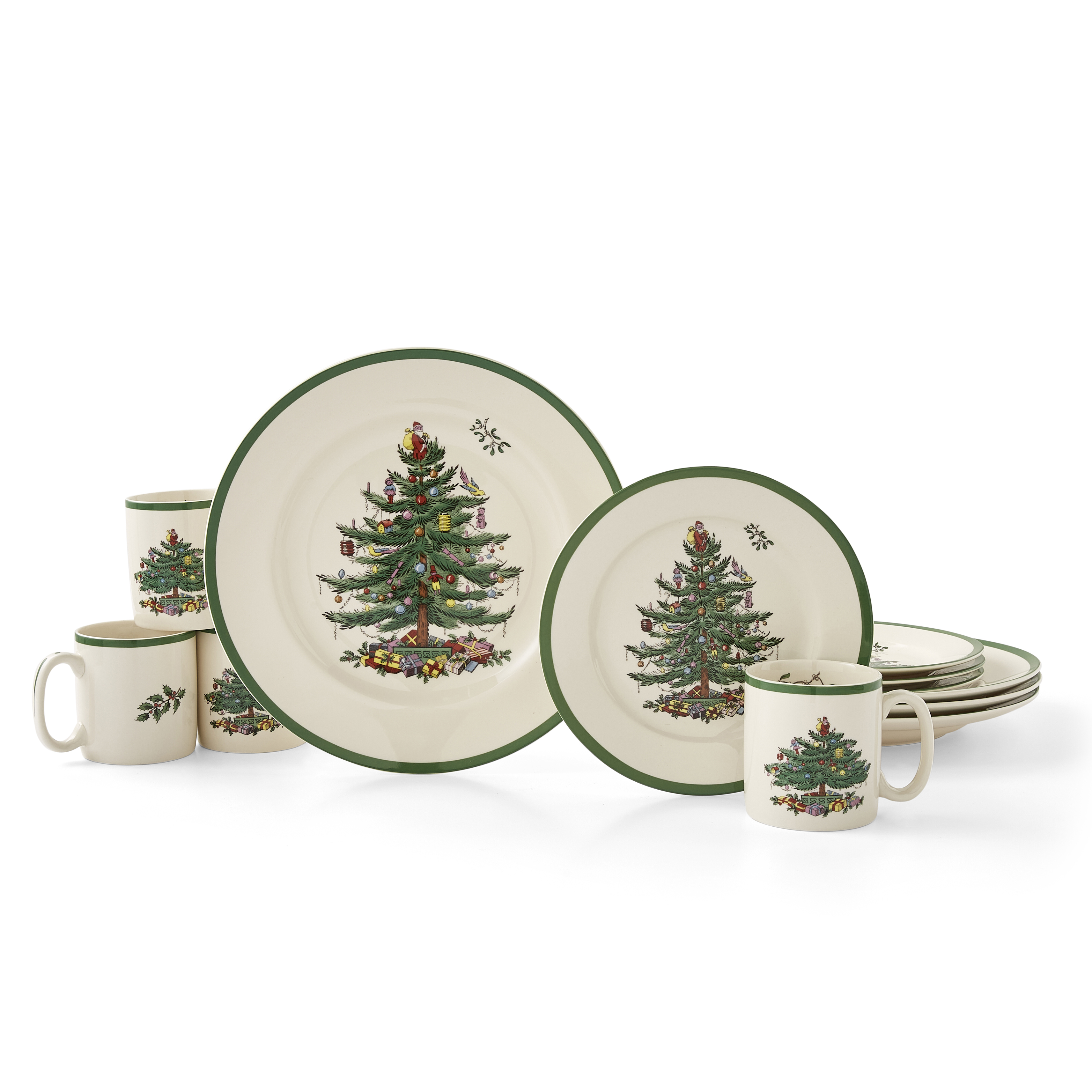 Christmas Tree 12 Piece DInner Set image number null